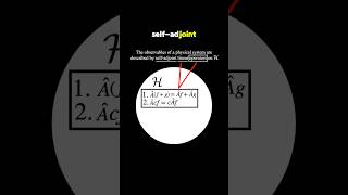 Self adjoint operators in Quantum Mechanics physics math maths mathematics [upl. by Wilterdink]