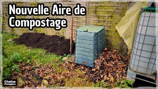 Ma nouvelle aire de COMPOSTAGE au POTAGER Réflexions autour du compost [upl. by Heinrik623]