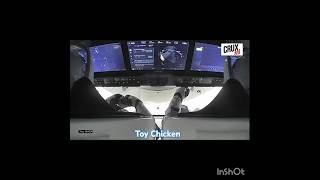 TOY CHICKEN amp SpaceX Crew 9 Astronauts Spotted During Rescue Flight to ISS nasaspacex [upl. by Bui]