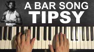 How To Play  Shaboozey  A Bar Song Tipsy Piano Tutorial Lesson [upl. by Karlens]