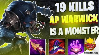 19 KILLS AP WARWICK IS A MONSTER  Wild Rift HellsDevil Plus Gameplay [upl. by Ellecram]