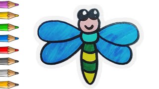 Grasshopper drawing coloring painting for kids amp toddlers ll How to draw grasshopper for begginers [upl. by Blainey]