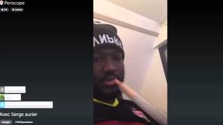 Vidéo Complète Serge Aurier sur Periscope quotLaurent Blanc est une fiottequot et critique Zlatan [upl. by Khichabia]