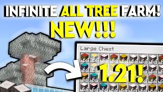 BEST 121 INFINITE ALL TREES FARM Minecraft Tutorial [upl. by Palumbo]