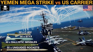 IMPROVED Yemen Houthi Missile Strike On US Carrier Group In Gulf Of Aden WarGames 187  DCS [upl. by Giardap]