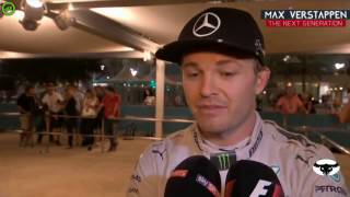 Nico Rosbergs reaction on Max Verstappen after winning the Championship [upl. by Alegnave]