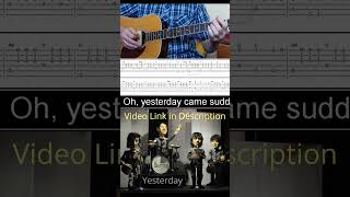 The Beatles  Yesterday  Tabs Chords Lyrics [upl. by Yrrum]