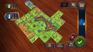 Carcassonne Digital  Playthrough vs Aggressive AI [upl. by Nosral]