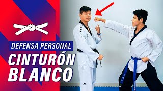 DEFENSA PERSONAL 👊  Cinturón BLANCO Taekwondo Tutorial [upl. by Clyte]