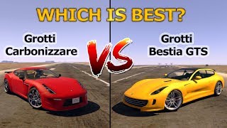 GTA 5 ONLINE GROTTI CARBONIZZARE VS GROTTI BESTIA GTS  DRAG RACING [upl. by Nevaeh]