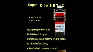 Best medicine of diabetes sugar ki super medicine Syzygium Jambolanum 1X Q [upl. by Eilyk]