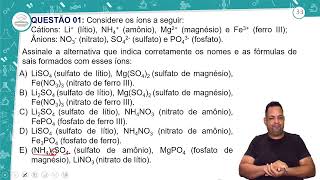 362  REVISÃO E CORREÇÃO  COMPOSTOS INORGÂNICOS SAIS – PARTE I [upl. by Ycniuqed]