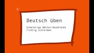 Deutsch üben  RechtschreibQuiz [upl. by Goulder582]