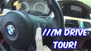 BMW M5 E60How to use the M Drive M Button TourHow to Program M Button [upl. by Nyrat154]