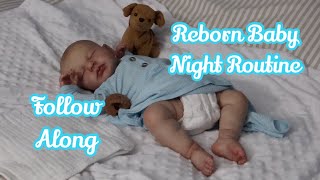 Reborn Baby Night Routine Follow Along With Bennett Relaxing Reborn Doll Roleplay [upl. by Nosemyaj]