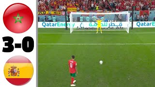 Spain vs Morocco Full Highlights amp All Penalty Goals 2022 HD [upl. by Annaert254]