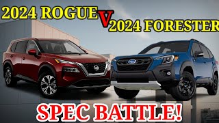 Comparison Overview 2024 Subaru Forester vs 2024 Nissan Rogue  SPECS BATTLE [upl. by Nylatsyrc301]