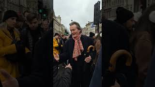 Singer Feargal Sharkey Spotted Showing Support for ProEuropean Protesters [upl. by Zzaj]