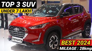 Best SUV Under 7 Lakh In India  Top 3 SUV Under 7 Lakh Budget India 2024 [upl. by Ainirtac]