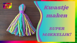 DIY ♥ Kwastje maken  SUPER MAKKELIJK [upl. by Sergio]