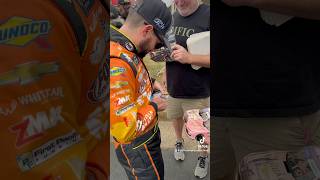 Jeremy Clements signs autographs for fans before hitting the track at the Martinsville Speedway ✍️ [upl. by Genia42]