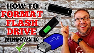 How to Format a Flash Drive Windows 10  USB Thumb Drive  FAT32 [upl. by Dirgis]