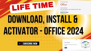 Get Install and activate Microsoft Office 2024 Legally for Free  Life Time [upl. by Brynna]