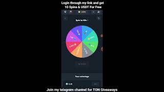 Spin The Wheels And Earn TON And USDT For Free  TON Earning Telegram Bot [upl. by Merv8]