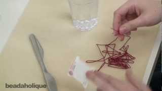 How to Stretch Silk Cord for Use in Jewelry Making [upl. by Suoilenroc700]