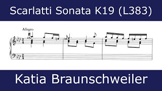 The beauty of Scarlatti  Sonata in F minor K19 Katia Braunschweiler [upl. by Aneertak]