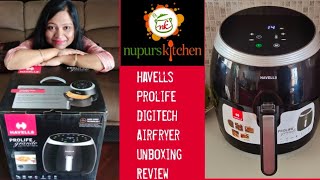 Havells Prolife Grande Airfryer Unboxing Review Maintenance Best Airfryer  How to use an Air Fryer [upl. by Alyt]