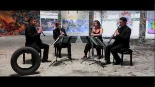 Candide Overture by Leonard Bernstein Quatuor de Clarinettes Anches Hantées [upl. by Opiak76]