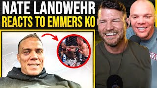 BISPING interviews NATE LANDWEHR Jamall Emmers KO at UFC Atlantic City [upl. by Terence753]