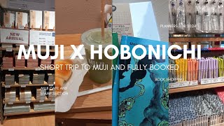 muji vertical planner and hobonichi weekly supplement short trip to muji cafe and bookstore vlog [upl. by Notlem]