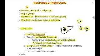 FEATURES OF NEOPLASIA  Anaplasia  Rate of Growth  Local Invasion  Metastasis  General Pathology [upl. by Iren868]