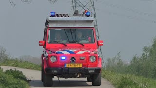 GKlasse Brandweer Laren 142301 Politie KNRM MMT en Ambulance met spoed Ongeval in Muiden [upl. by Martguerita]