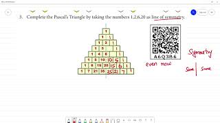 Class 7 TN Maths Term II 5 INFORMATION PROCESSING Exercise 52 3 Complete Pascal’s Triangle [upl. by Omsare14]