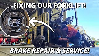 Fixing our Forklift  Brake Repair amp Service  Yale 35UX 35T Forklift [upl. by Loferski]