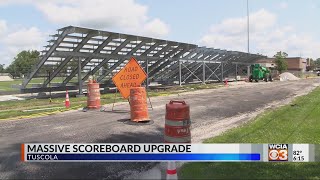 Massive scoreboard going up in Tuscola [upl. by Castara611]