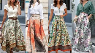 Most Beautiful Stylish Casual Maxi Skirt Outfit For LadiesampGirls [upl. by Bubb]