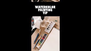 Watercolor Tip Use 2 Water Jars For Painting 🎨  Keep those brushes clean shorts watercolors [upl. by Weiman699]