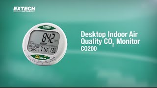 Extech CO200 Desktop Indoor Air Quality CO2 Monitor Showcase Video [upl. by Sicnarf]