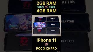 2G Ram free fire vs pubg 4G Ram shortsfeed ytstudio viralshort garenafreefire mobilelegends [upl. by Neenad]