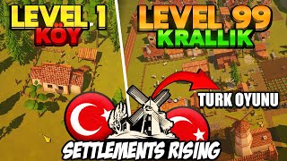 Orta Çağda 10 Yılda Kendi Krallığımı Kurdum  Settlement Rising Türkçe [upl. by Ylrevaw]