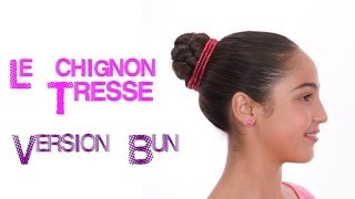 Coiffure express le chignon tresse version Bun  Idéal pour tous les jours [upl. by Sliwa273]