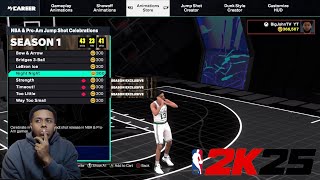 NEW NBA 2K25 ALL JUMPSHOT AND DUNK LANDING ANIMATIONS AND EMOTES [upl. by Nedrah750]