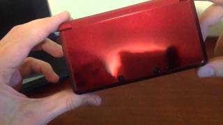 Nintendo 3DS Flame Red Unboxing  CowBoom [upl. by Ahtrim]