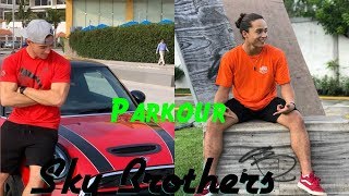 SkyBrothers Aristeo Cazares Y Ernestos Cazares parkour Exatlon MX 2019 [upl. by Redwine178]