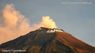 Volcan Popocatepetl Full Color 29 De Julio 2024 [upl. by Georglana894]