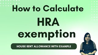 House Rent Allowance Calculation in Income Tax How to calculate HRA HRA Exemption calculator [upl. by Retsev]